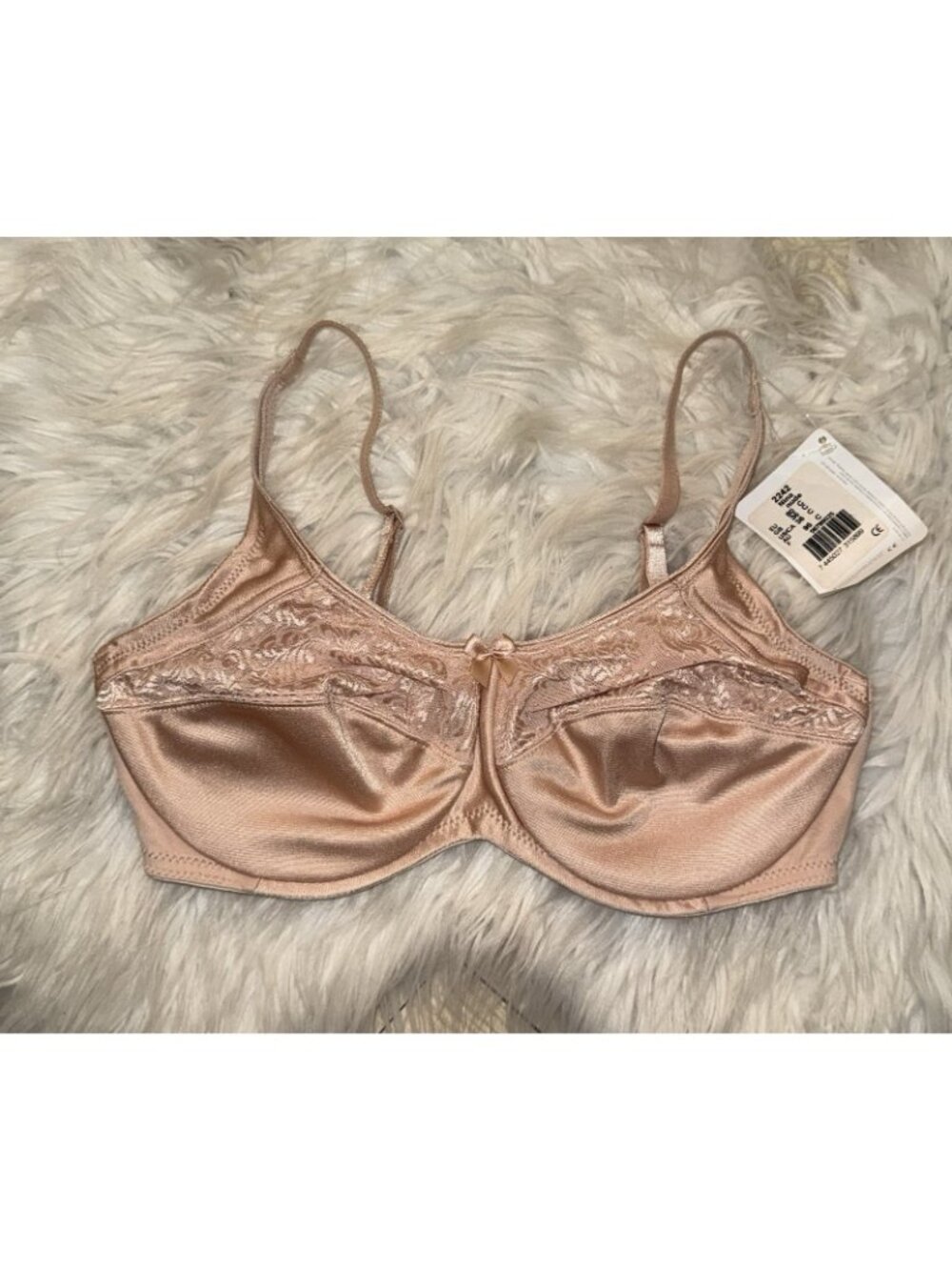 Amoena 2242 Nina Underwire Pocketed Mastectomy Bra Womens 36C Beige New Nwt